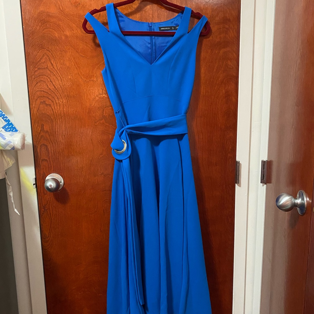 New Karen Millen Blue Long Dress -2